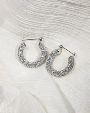 Luv Aj Pave Baby Amalfi Hoops Silver Shoes_Luv-Aj-Jewellery