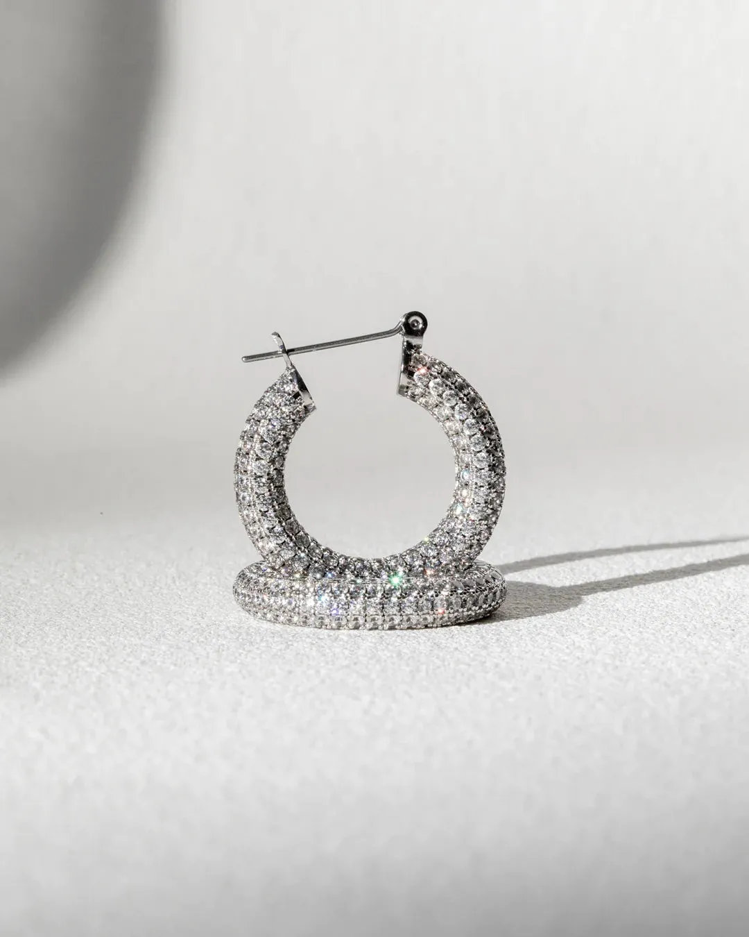 Luv Aj Pave Baby Amalfi Hoops Silver Shoes_Luv-Aj-Jewellery