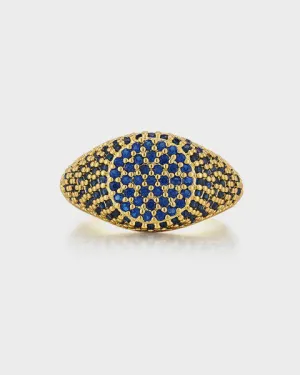Luv AJ Pave Signet Ring Gold Blue Sapphire Shoes_Luv-Aj-Jewellery