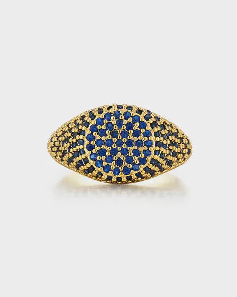 Luv AJ Pave Signet Ring Gold Blue Sapphire Shoes_Luv-Aj-Jewellery