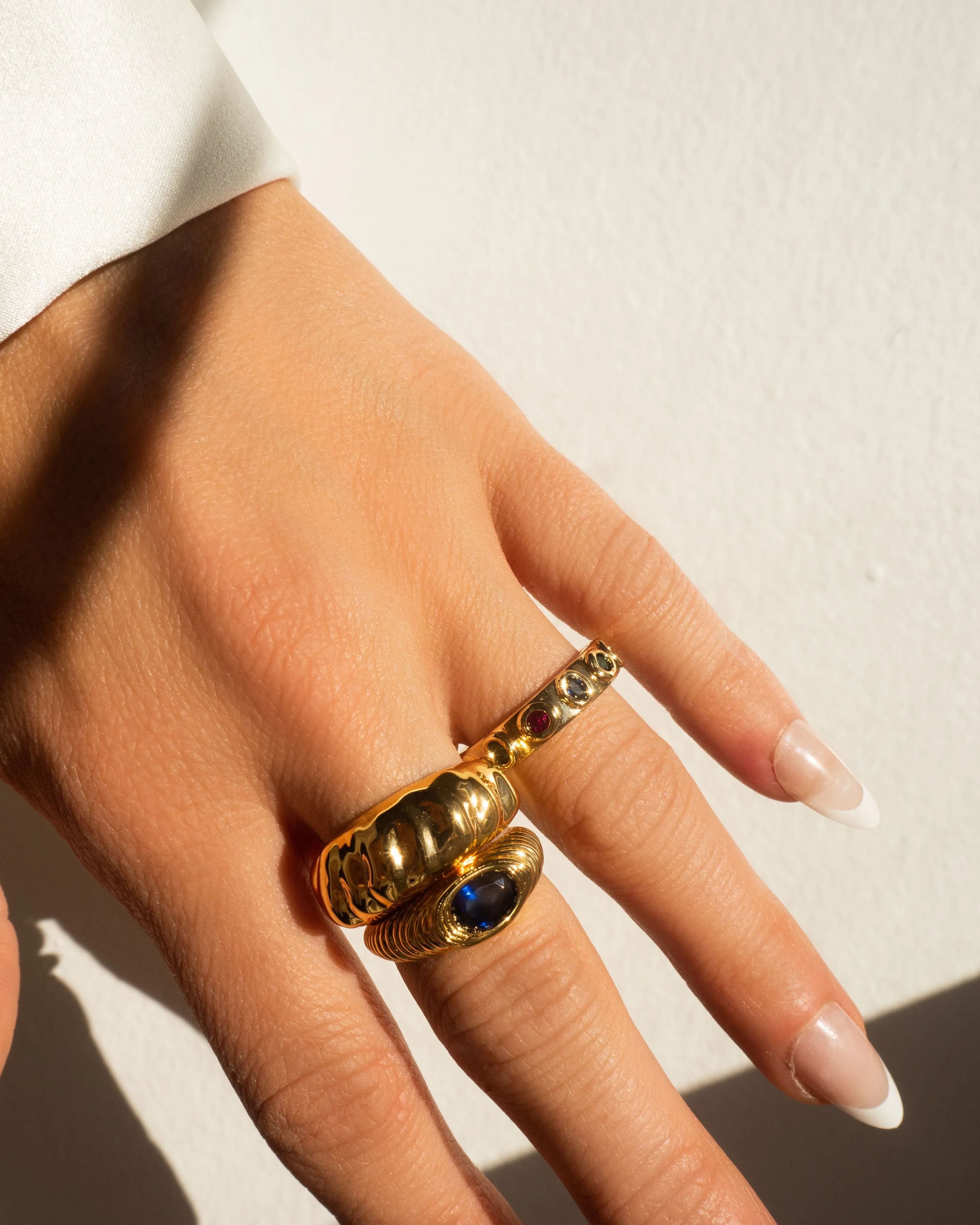 Luv AJ Royale Stone Signet Ring Gold Shoes_Luv-Aj-Jewellery
