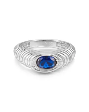 Luv AJ Royale Stone Signet Ring Silver Shoes_Luv-Aj-Jewellery