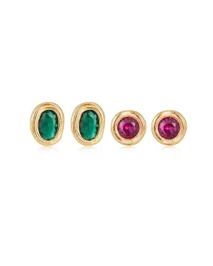 Luv AJ Royale Stone Studs Gold Shoes_Luv-Aj-Jewellery