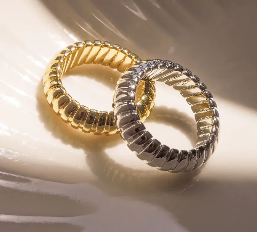 Luv AJ Snake Chain Ring Silver Shoes_Luv-Aj-Jewellery