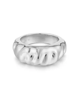 Luv AJ The Hammered Ridged Band Ring Silver Shoes_Luv-Aj-Jewellery