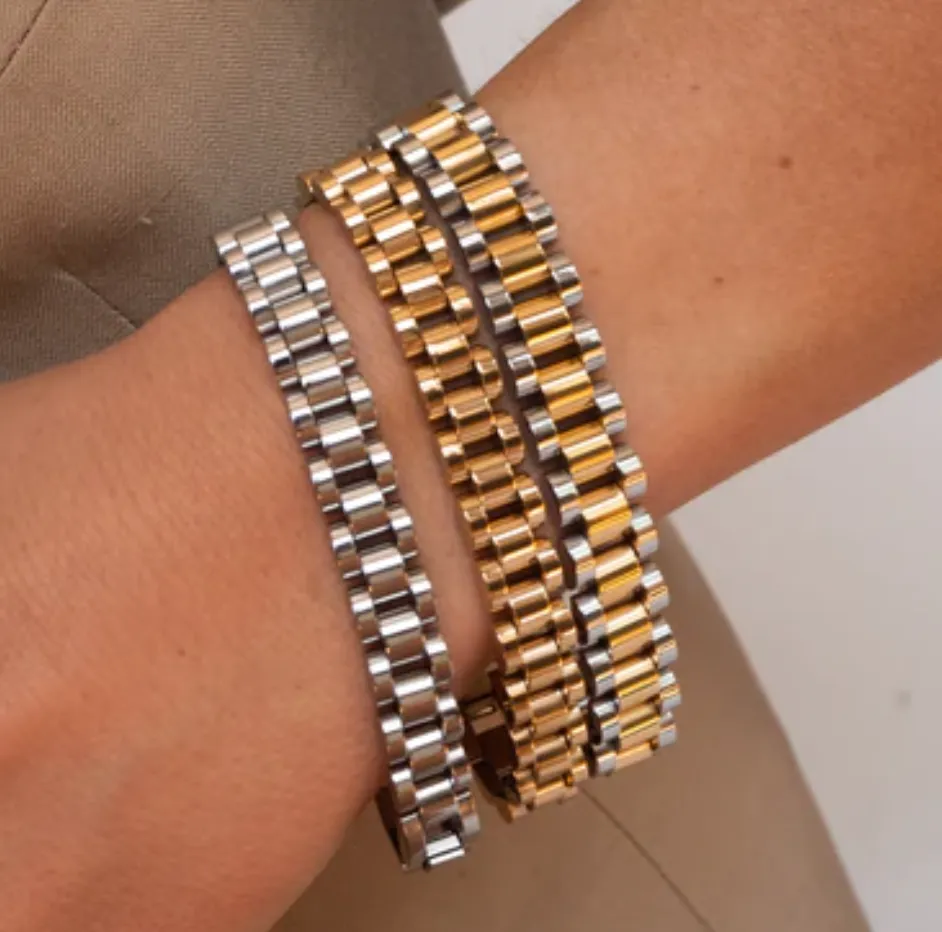 Luv AJ - Two Toned Timepiece Bracelet Shoes_Luv-Aj-Jewellery