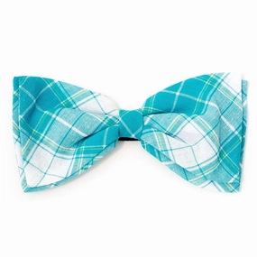 Madras Plaid Dog Bow Tie dog collar accessory,collar decor