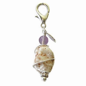 Magnesite Healing Dog Collar Charm 2 Pawmulet dog collar charm,pet tag