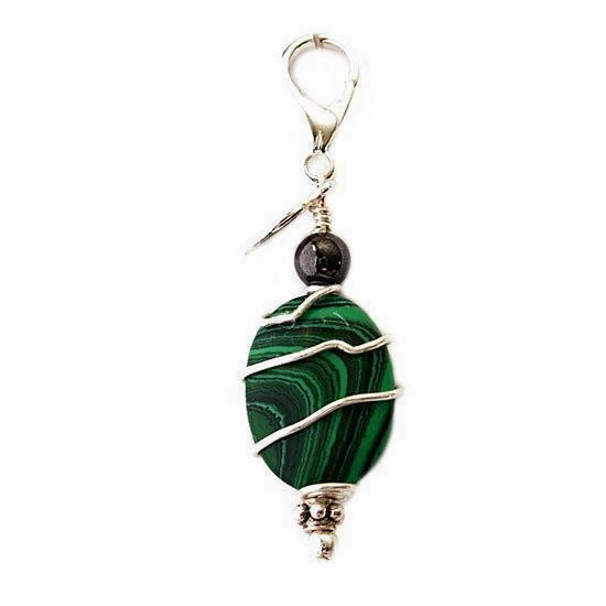 Malachite Healing Dog Collar Charm Pawmulet dog collar charm,pet tag