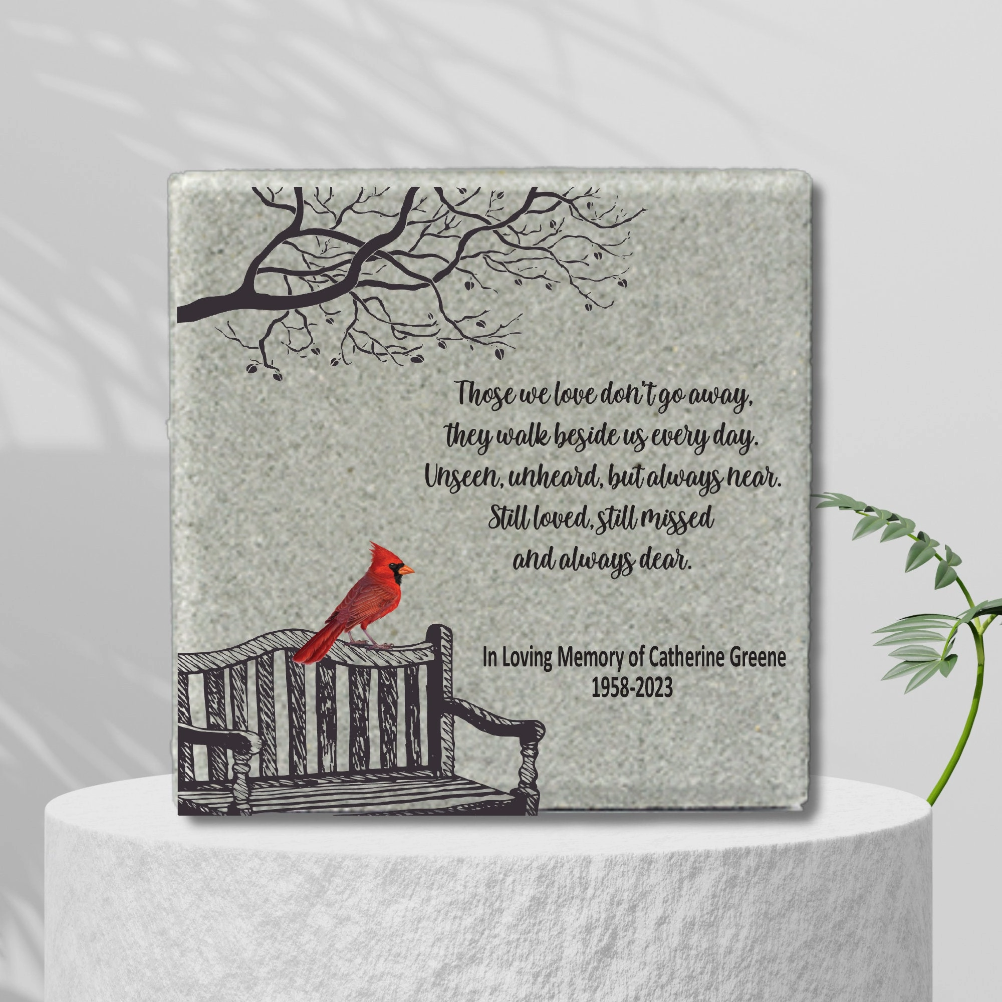 Memorial Stone - 12" x 12" Cardinal Memorial