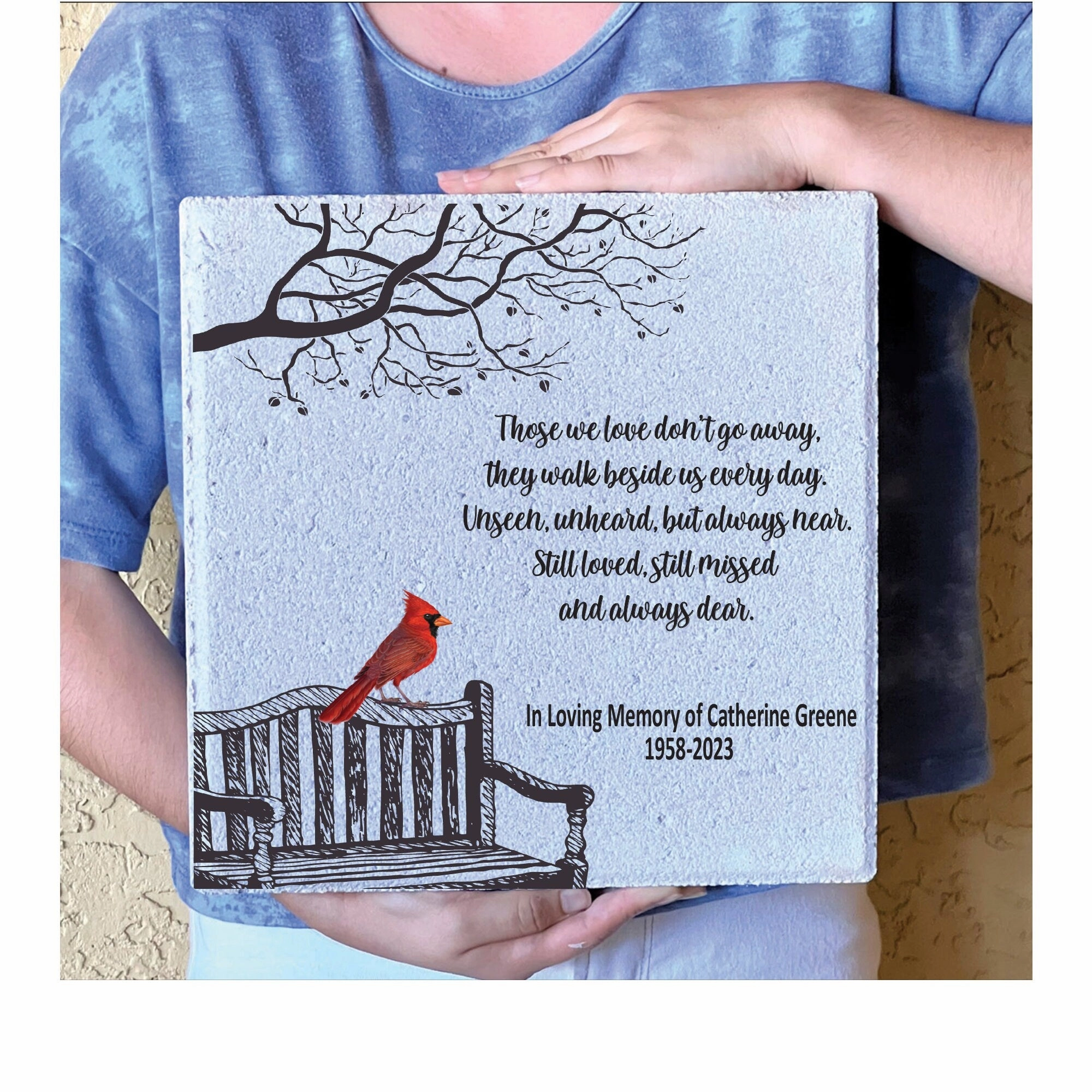 Memorial Stone - 12" x 12" Cardinal Memorial