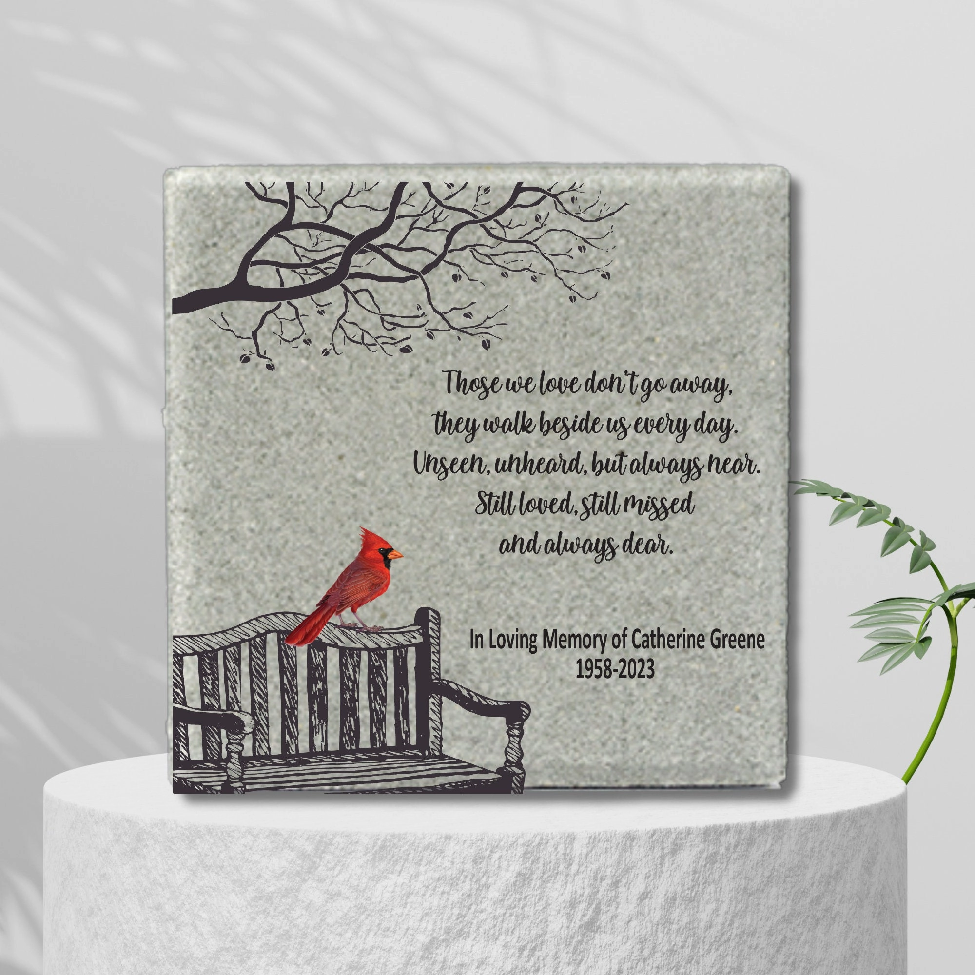 Memorial Stone - 12" x 12" Cardinal Memorial