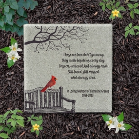 Memorial Stone - 12" x 12" Cardinal Memorial show poultry,grooming poultry