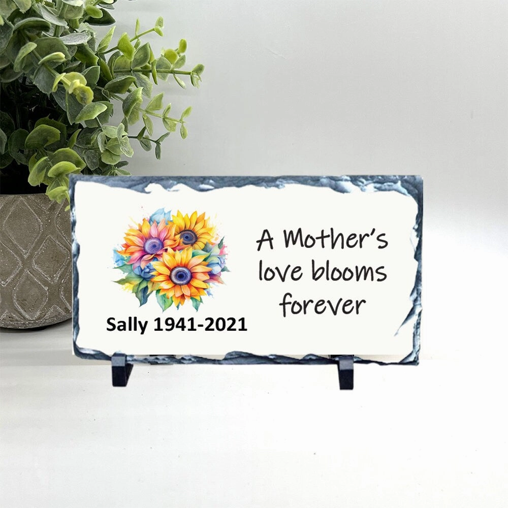 Memorial Stone - A Mother's love blooms forever