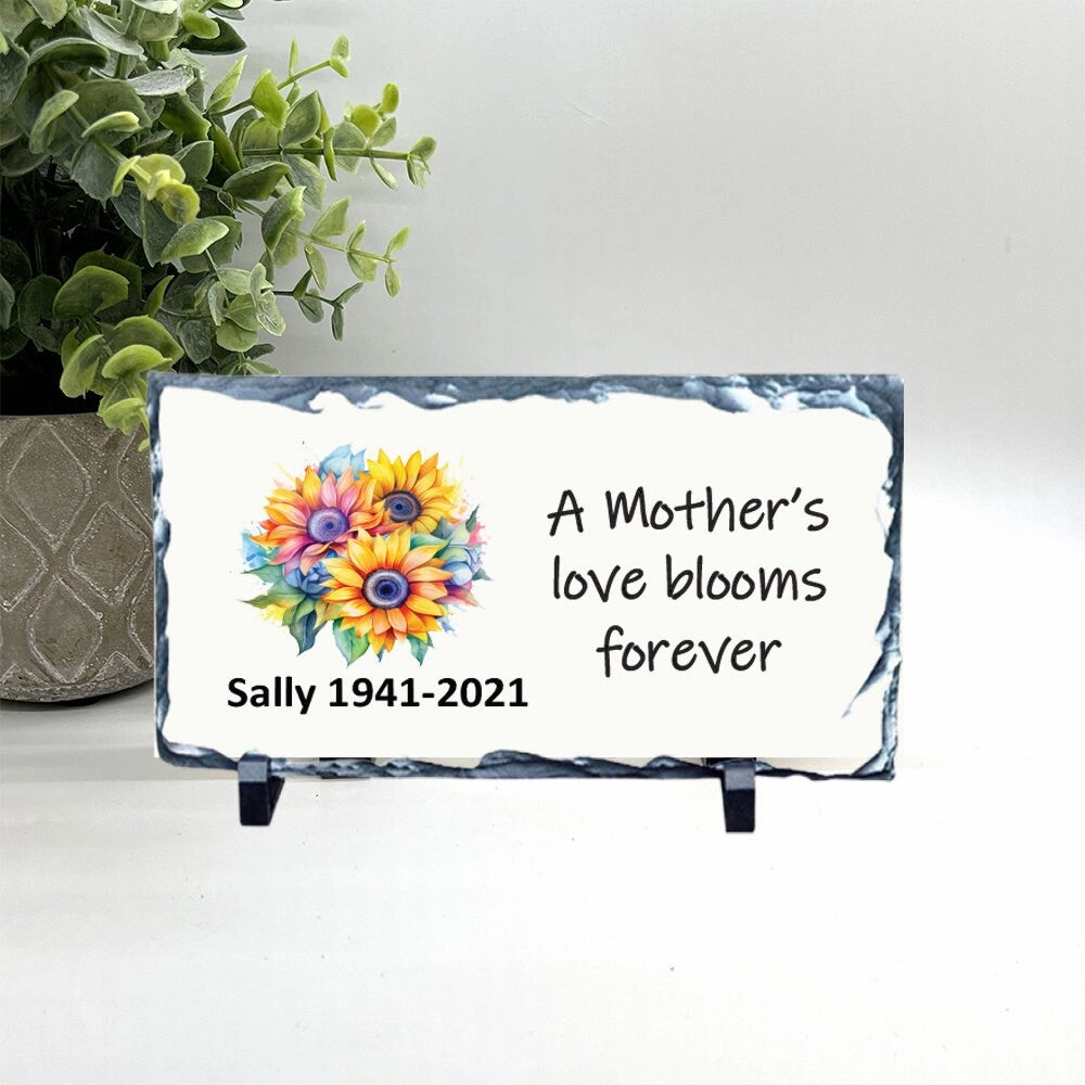 Memorial Stone - A Mother's love blooms forever