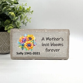 Memorial Stone - A Mother's love blooms forever