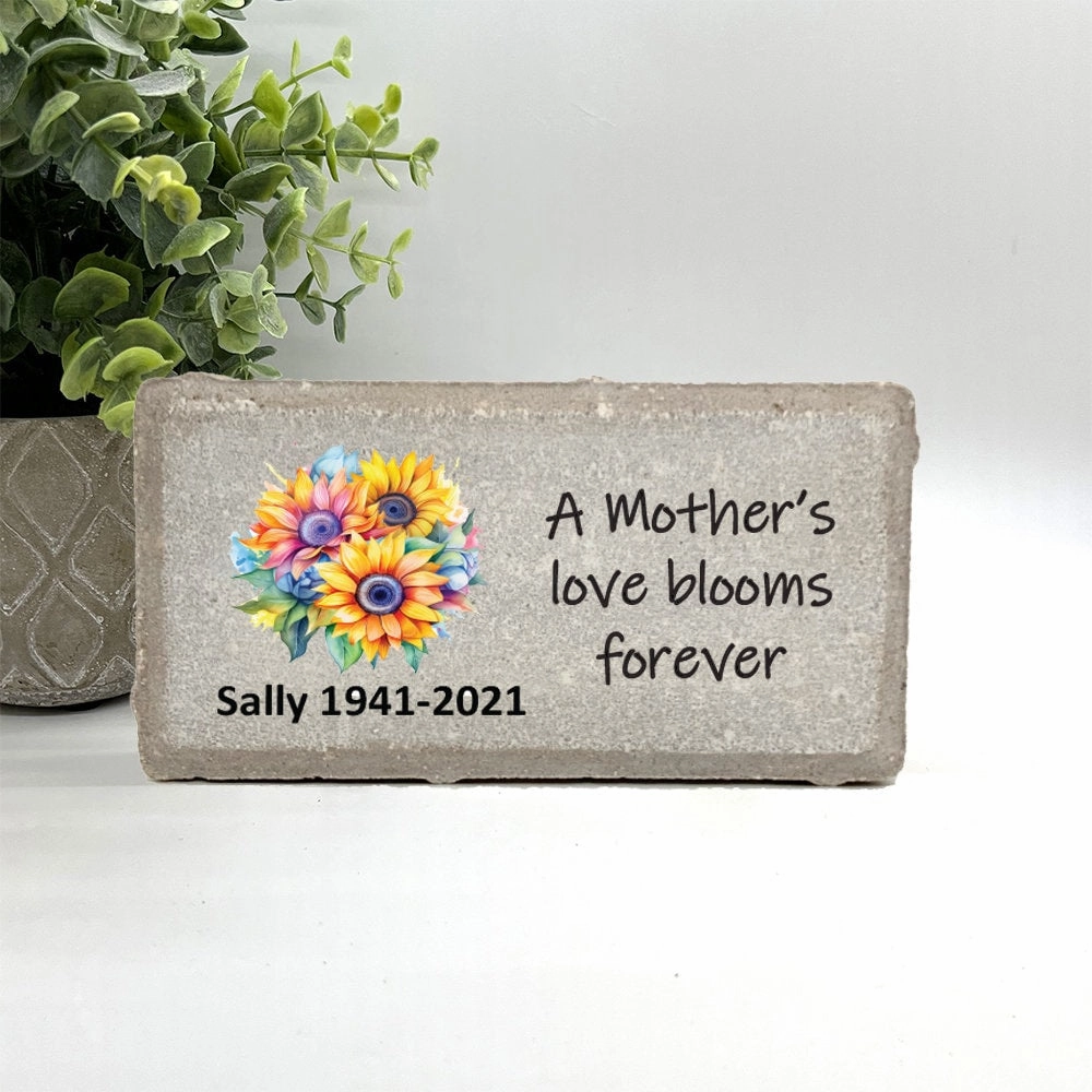 Memorial Stone - A Mother's love blooms forever