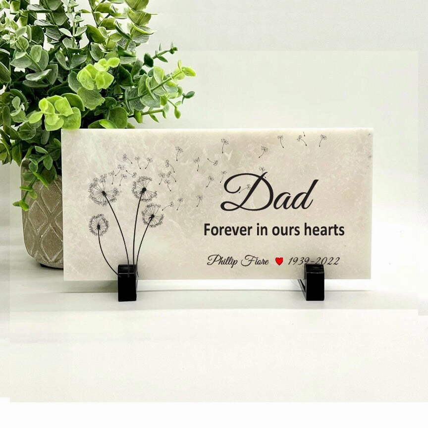 Memorial Stone - Dandelion - Forever in our hearts