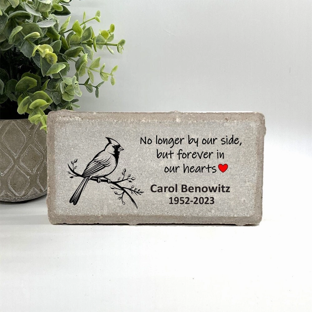 Memorial Stone - No longer by our side.... - Cardinal Memorial show poultry,grooming poultry