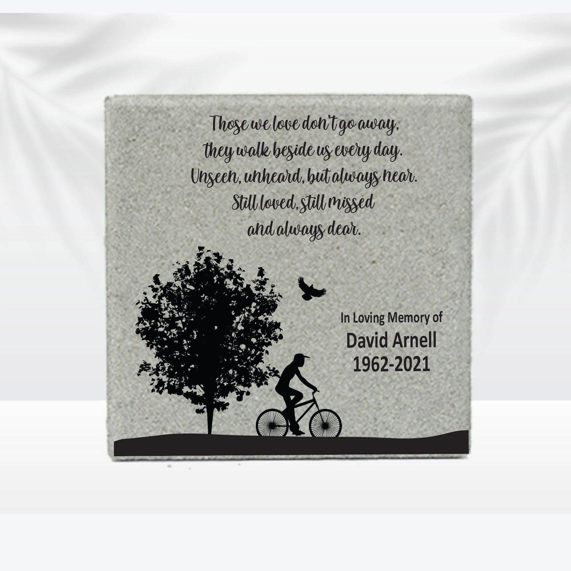 Memorial Stone - Personalized Bicycle Memorial Gift