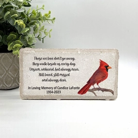 Memorial Stone - Personalized Cardinal Memorial show poultry,grooming poultry