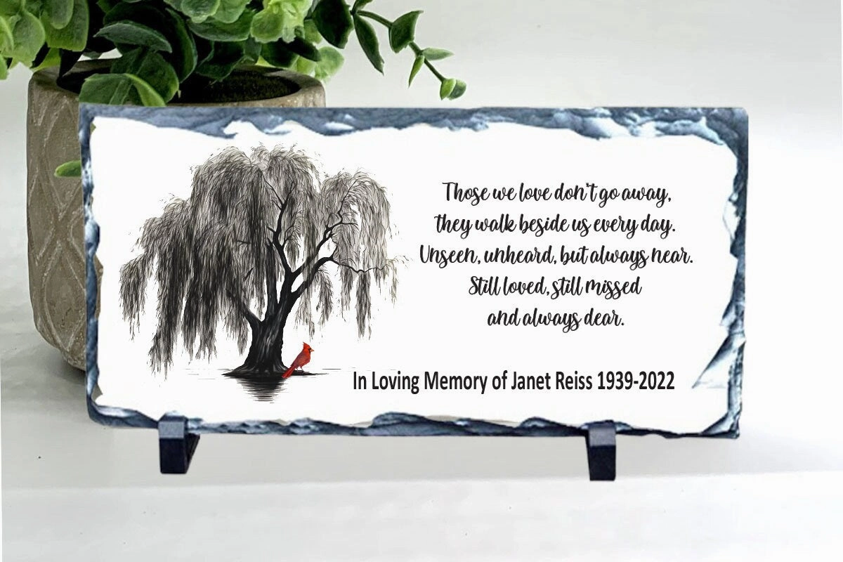 Memorial Stone - Sympathy Gift  Bereavement Gift  Funeral Gift - Cardinal Memorial - Condolence Gift - Custom Memorial Gift - Tree Cardinal