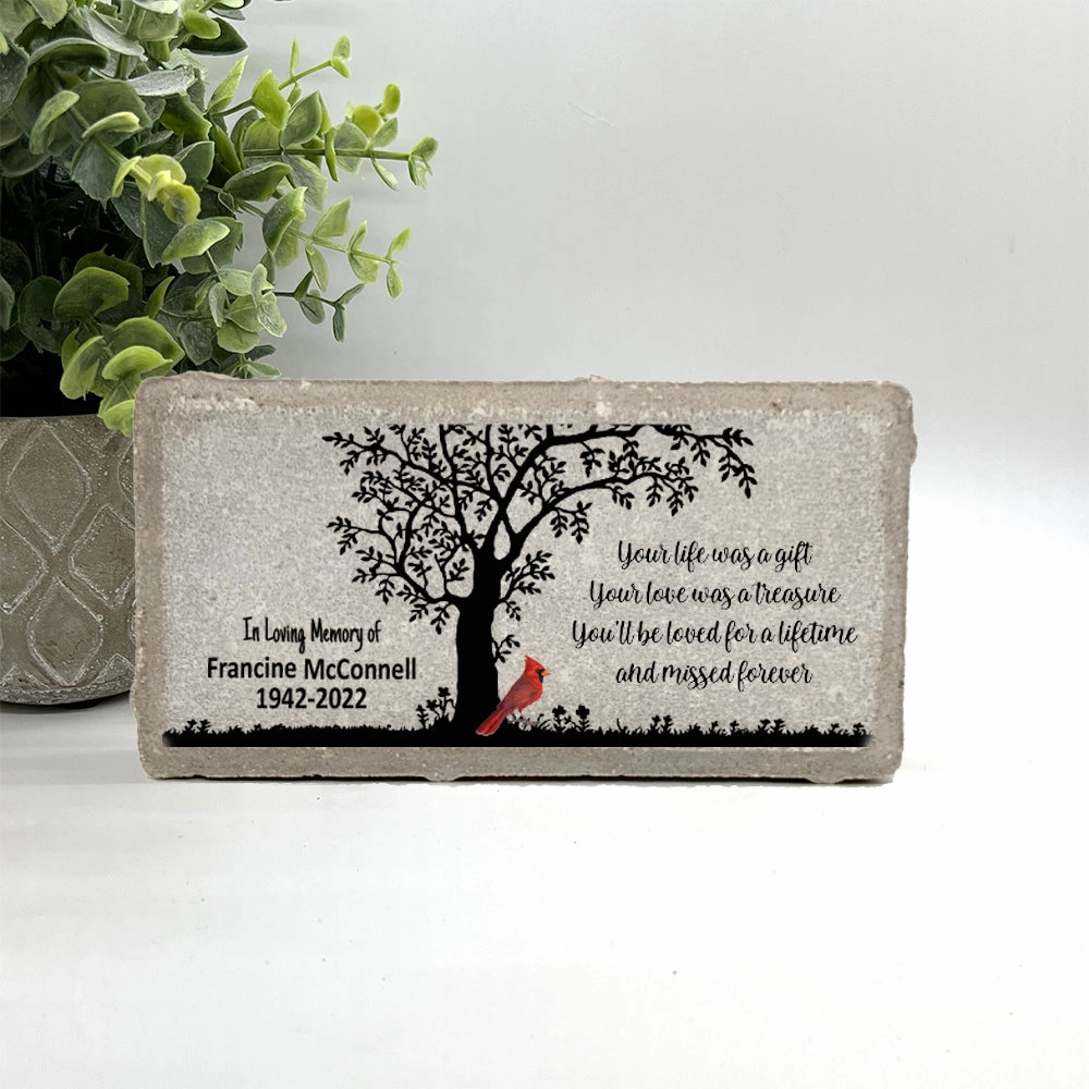 Memorial Stone - Sympathy Gift  Bereavement Gift  Funeral Gift - Cardinal Memorial - Condolence Gift - Custom Memorial Gift - Tree Cardinal show poultry,grooming poultry