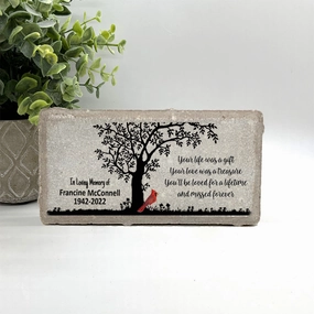 Memorial Stone - Sympathy Gift  Bereavement Gift  Funeral Gift - Cardinal Memorial - Condolence Gift - Custom Memorial Gift - Tree Cardinal show poultry,grooming poultry