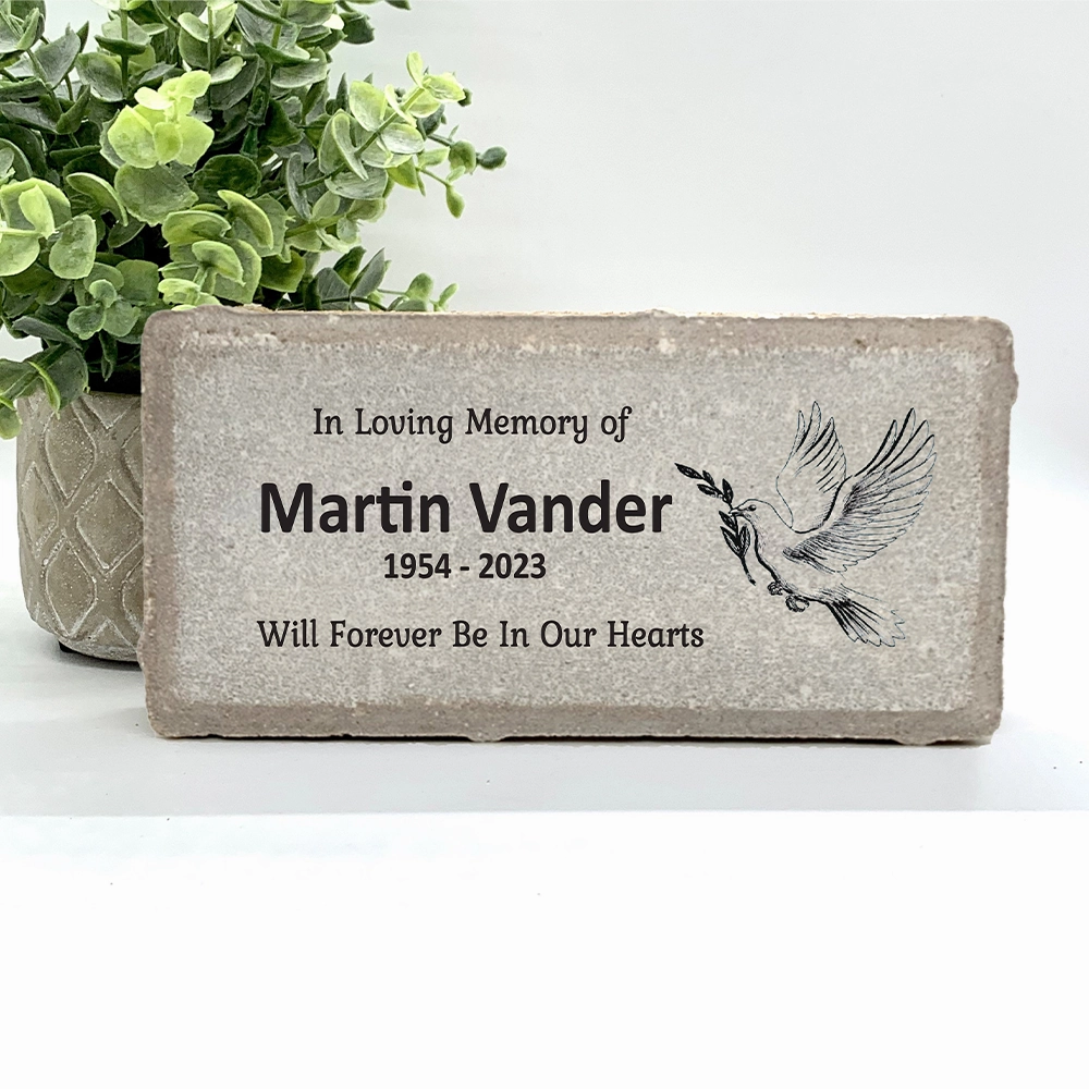 Memorial Stone - Sympathy Gift  Bereavement Gift  Funeral Gift - Dove Memorial - Condolence Gift - Custom Memorial Gift - Dove Olive Branch show poultry,grooming poultry