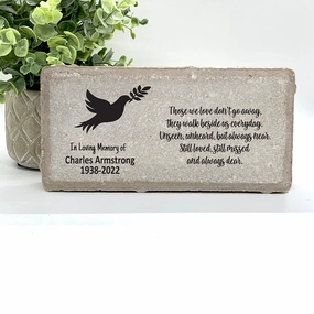 Memorial Stone - Sympathy Gift  Bereavement Gift  Funeral Gift - Dove Memorial - Condolence Gift - Custom Memorial Gift - Personalized