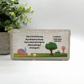 Memorial Stone - Sympathy Gift  Bereavement Gift  Funeral Gift - Farm Memorial - Condolence Gift - Custom Memorial Gift - Farm Memorial show poultry,grooming poultry