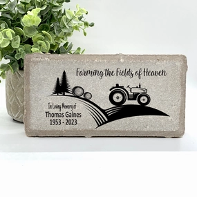 Memorial Stone - Sympathy Gift  Bereavement Gift  Funeral Gift - Farm Memorial - Condolence Gift - Custom Memorial Gift - Farmer Memorial