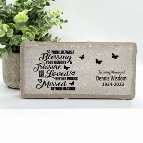 Memorial Stone - Sympathy Gift  Bereavement Gift  Funeral Gift - Feather Memorial -In Memory of -Custom Memorial Gift - Butterfly Memorial show poultry,grooming poultry