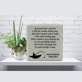 Memorial Stone - Sympathy Gift  Bereavement Gift  Funeral Gift - Fishermans Prayer  Memorial - Condolence Gift - Custom Memorial Gift show poultry,grooming poultry