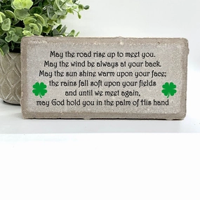 Memorial Stone - Sympathy Gift  Bereavement Gift  Funeral Gift - Irish Prayer - Condolence Gift - Custom Memorial Gift - Shamrock show poultry,grooming poultry