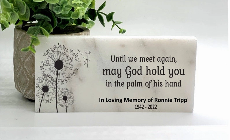 Memorial Stone - Sympathy Gift  Bereavement Gift  Funeral Gift - Until We Meet Again Memorial - Condolence Gift - Custom Memorial Gift