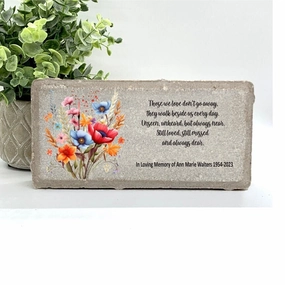 Memorial Stone - Sympathy Gift  Bereavement Gift  Funeral Gift - Wildflowers Memorial - Condolence Gift - Custom Memorial Gift show poultry,grooming poultry