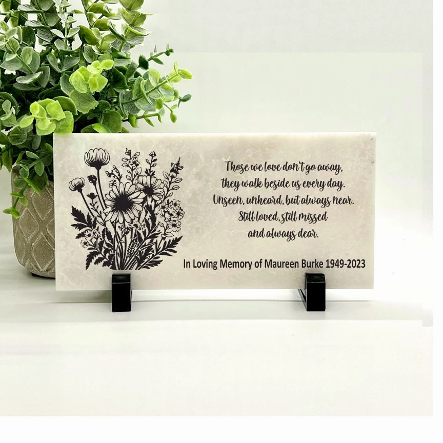Memorial Stone - Sympathy Gift  Bereavement Gift  Funeral Gift - Wildflowers Memorial - Condolence Gift - Custom Memorial Gift