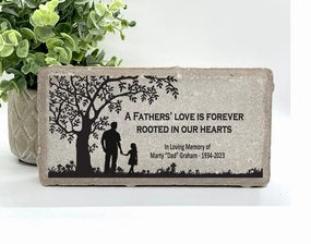 Memorial Stone, Loss of Father, Father and Daughter, Sympathy Gift, Bereavement Gift, Father Memorial, Condolence Gift, Custom Memorial Gift show poultry,grooming poultry