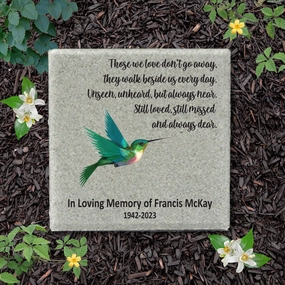 Memorial Stone, Personalized 12x12 Hummingbird Memorial show poultry,grooming poultry
