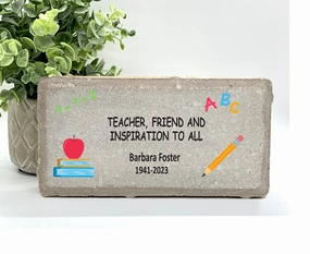 Memorial Stone, Teacher Memorial Stone, Sympathy Gift, Bereavement Gift, Teacher Memorial Gift, Condolence Gift, Custom Memorial Gift