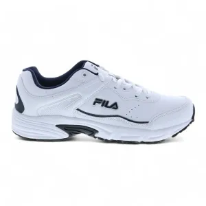 Men's Memory Sportland Running Shoe In White/fila Navy/metallic Silver ecco Shoes