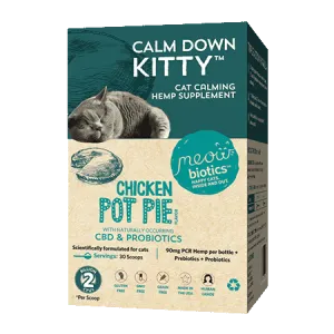 Meowbiotics Calm Down Kitty -  Cat Calming Hemp Supplement multivitamin for cats, daily cat supplements