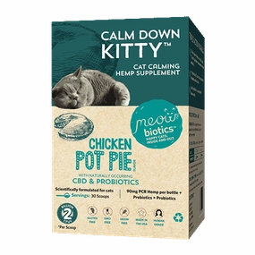 Meowbiotics Calm Down Kitty -  Cat Calming Hemp Supplement multivitamin for cats, daily cat supplements