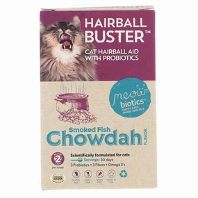 Meowbiotics Hairball Buster -  Hairball Aid with Probiotic Powder for Cats multivitamin for cats, daily cat supplements