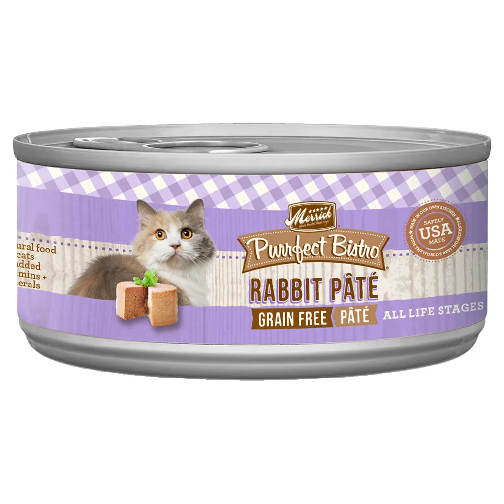Merrick Cat Purrfect Bistro Grain Free Rabbit Pt 5.5oz adult cat food, best cat food for adults