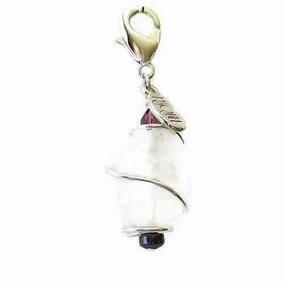Milky Quartz Healing Dog Collar Charm Pawmulet dog collar charm,pet tag