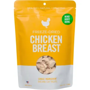 MIND BODY BOWL Chicken Breast Freeze-Dried Treats For Dogs and Cats - 2.5oz crunchy cat treats, grain free cat treats