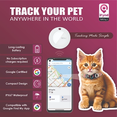 Mitag Go Anti Loss Device with Collar for Cats (Pink) | Android