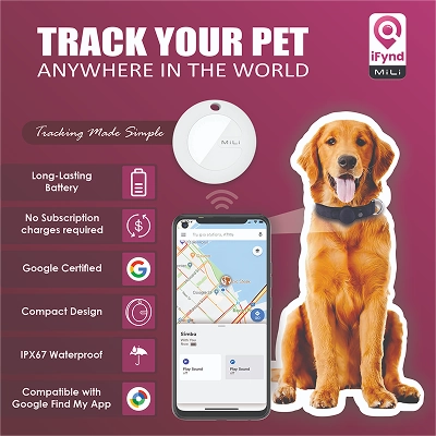 Mitag Go Anti Loss Device with Collar for Small Dogs (Blue) | Android